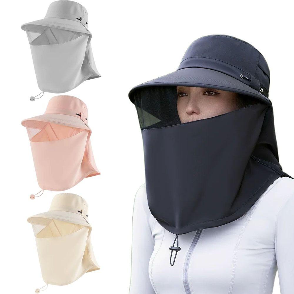 Neck Guard Women Fisherman Hat Quick Drying Face Covering Sunhat Summer Sunscreen Cap  Beach