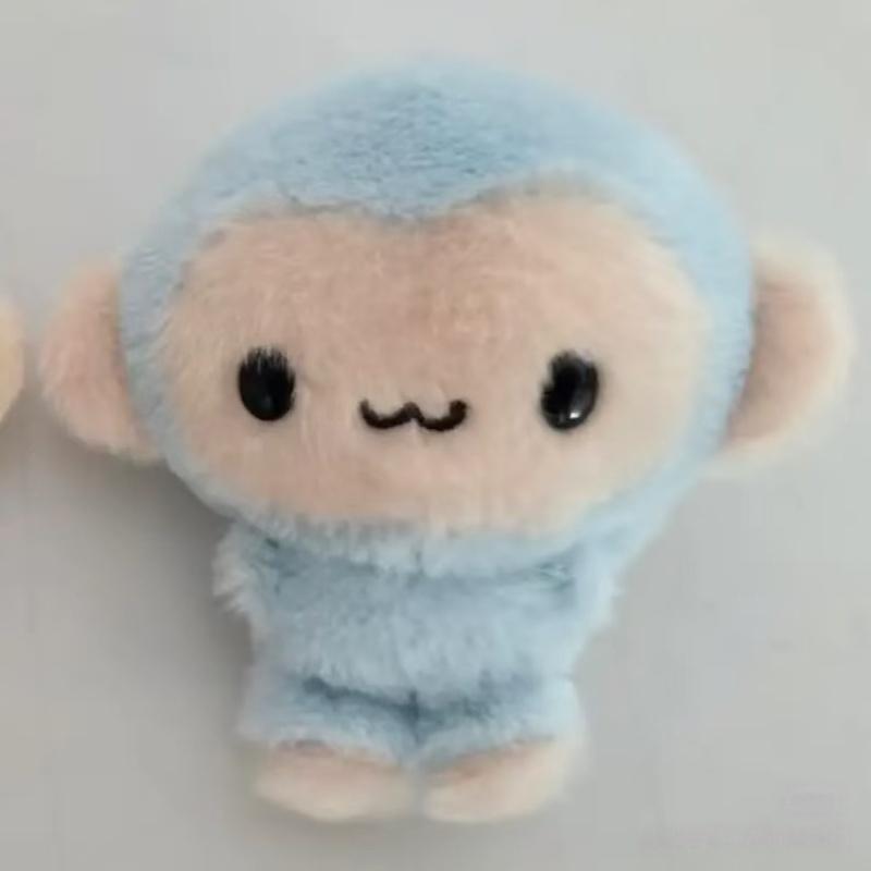 Niedliches Hinakuu Hellblaues Affen-Plüschtier Schlüsselanhänger Banane Kawaii Südafrikanische Mode Kleiner Affe Puppe Anhänger Stofftier Taschenanhänger gray