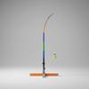 Solo Badminton Practice Device with Elastic Pole Portable for Outdoor, Beginners