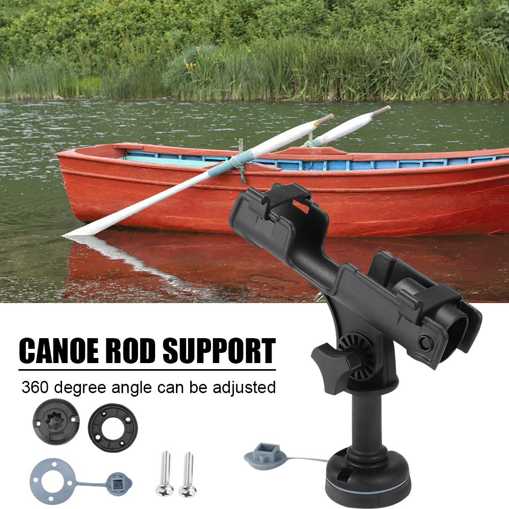 Rowing Boats Kayak Fishing Rod Holder 360 Degrees Swivel Fishing Pole Fixed Stand Rack Nylon Fishing Support Rod Holder Bracket