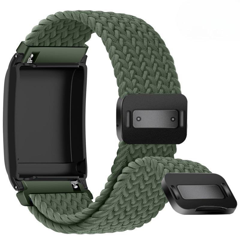 Nylonklockarmband för Whoop 5.0 Armband Vävtyg Klockarmband med Skydd för Whoop 4.0 Sportarmband Magnetiskt Band
