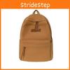 Simple Solid Color Letter Decoration Student Leisure Backpack For School