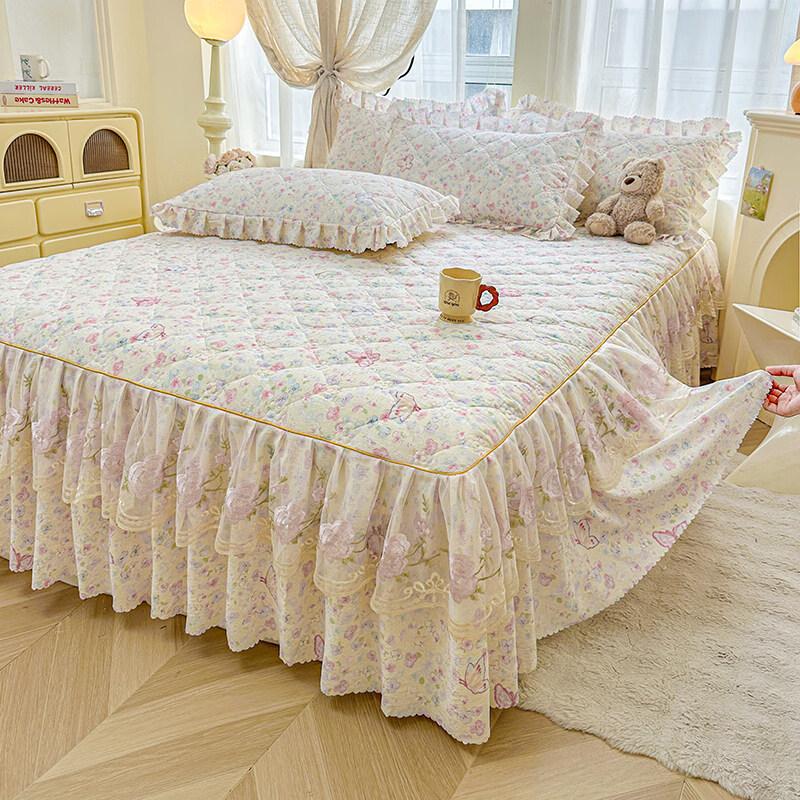 Thickened Quilted Non-Slip Bed Skirt