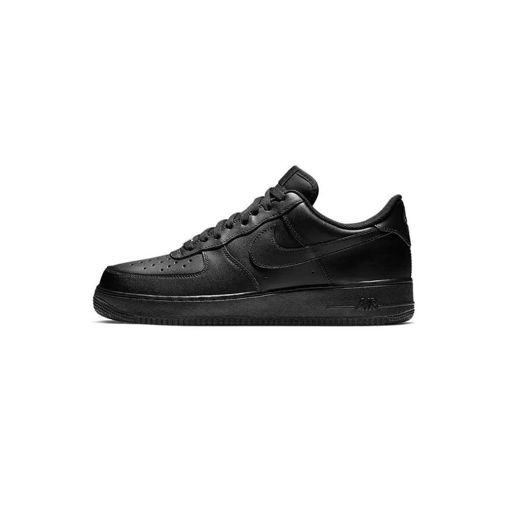 Nike Air Force 1 Leather Slip Resistant Abrasion Resistant Low top Skateboard Shoes Unisex Black White CW2288-001(Team505-)