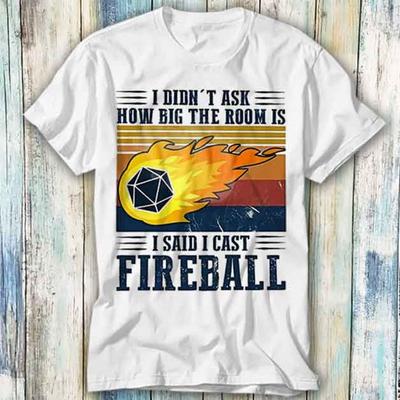 DM Je Lance Boule de Feu D&D Critical Role Donjons Dragons Maître du Donjon Magicien Pathfinder T-shirt Meme Cadeau Haut Funny Style 966
