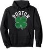 St. Patrick's Day Shamrock Massachusetts Boston Gift Unisex Hooded Sweatshirt