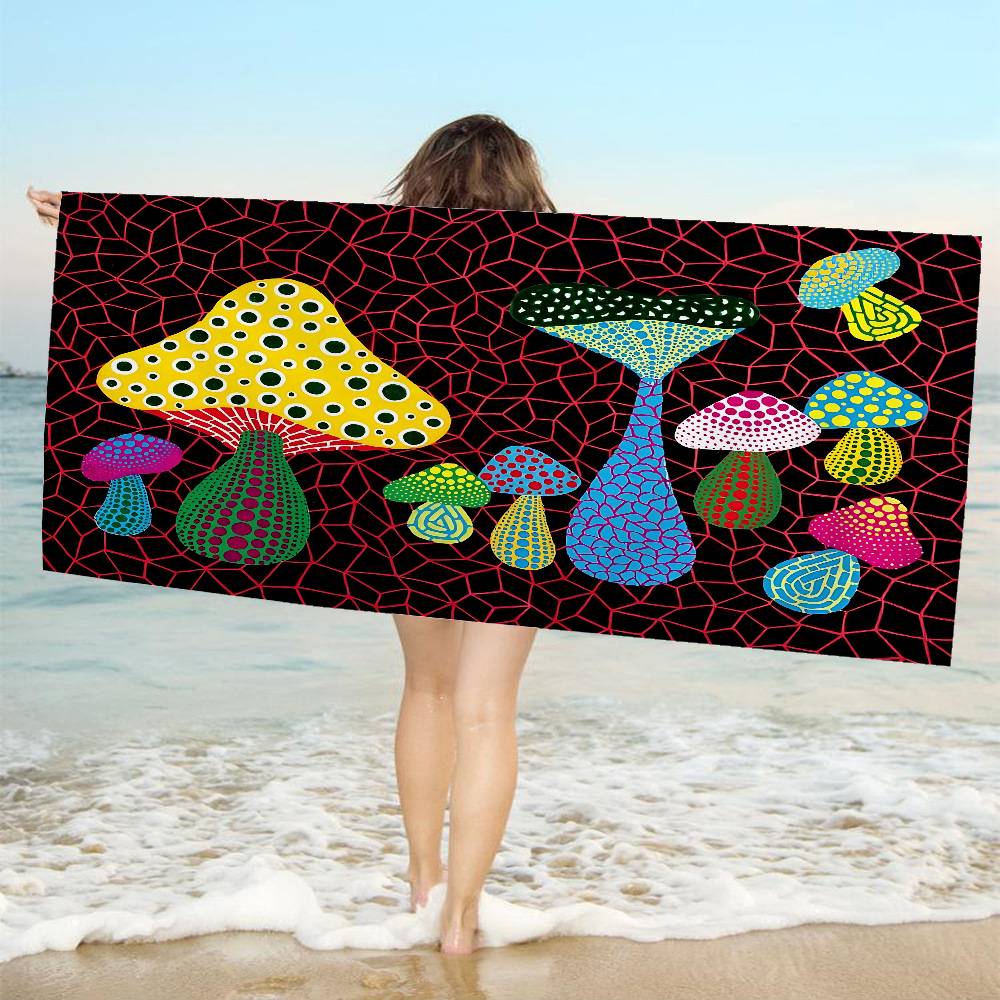Pumpkin Yayoi Kusama Microfiber Printed Beach Towel Mountain Climbing Yoga Beach Swimming Running Absorbent Soft Towel