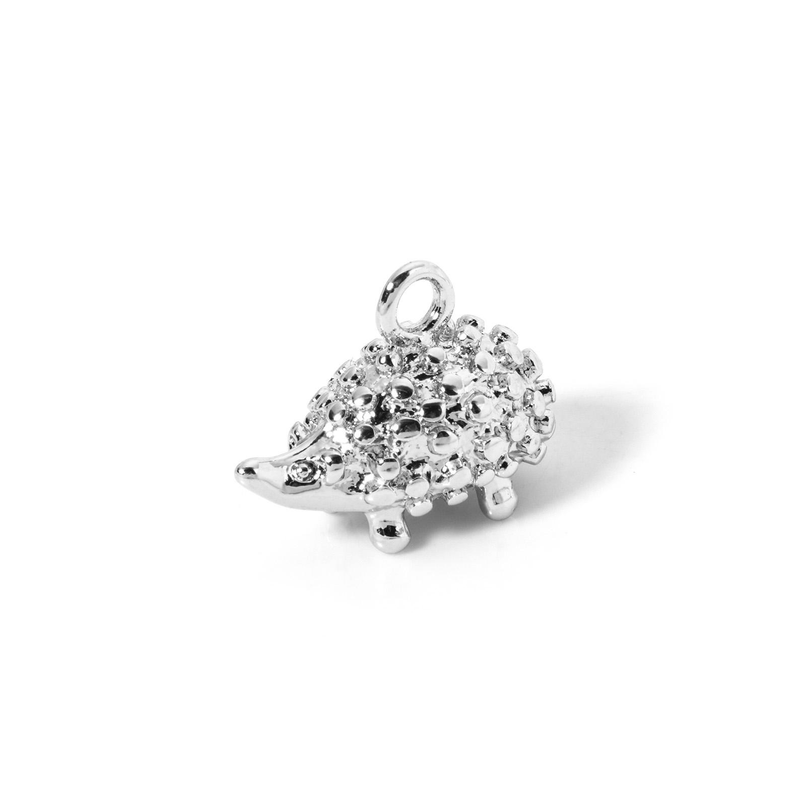 

5 PCs Brass Hedgehog Charms Real Gold Plated 3D Pendants For DIY Necklace Jewelry Making 18mm x 13.5mm