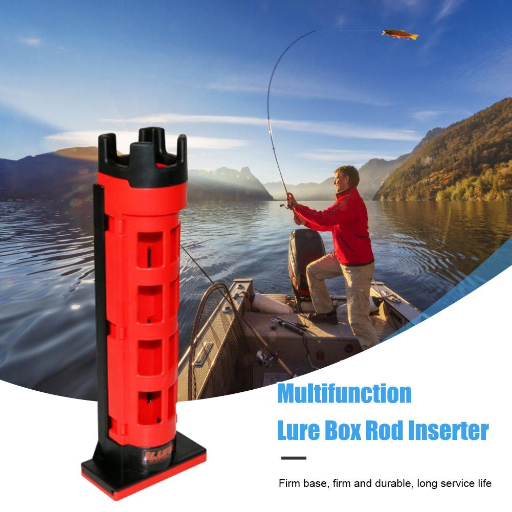 Fishing Box Pole Bracket Detachable Fishing Box Rod Display Bracket Adjustable Portable Durable Snap Design for Angler Supplies