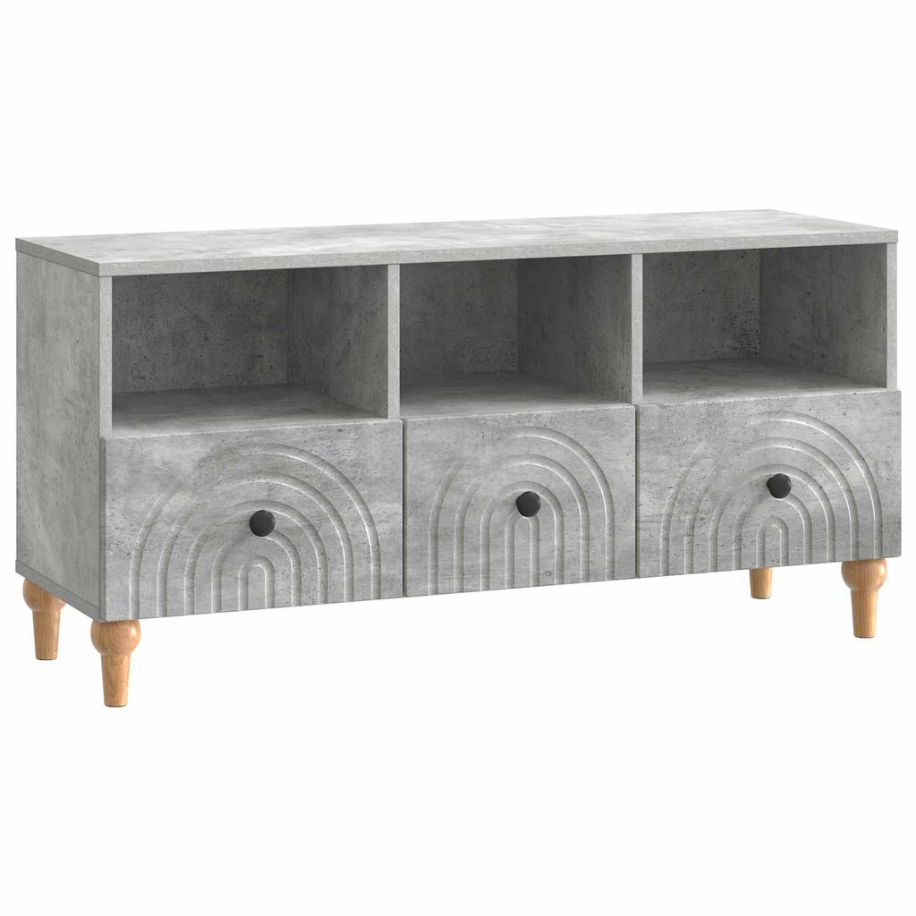TV Stand Concrete Grey 102 x 34.5 x 50 cm Particleboard