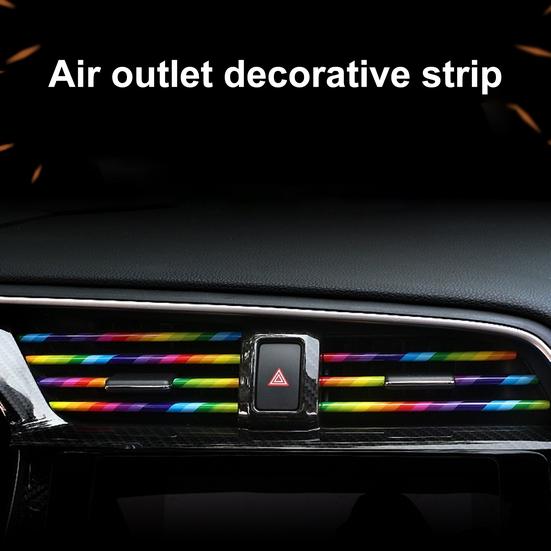 10 Stück Luft-PVC-U-Entlüftungsstreifen, flexible Form, universelles Klimaanlagen-Auslassgitter