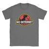 No Internet Park T-Shirt for Men Hipster Pure Cotton Tees O Neck Short Sleeve T Shirts Gift Idea Clothes