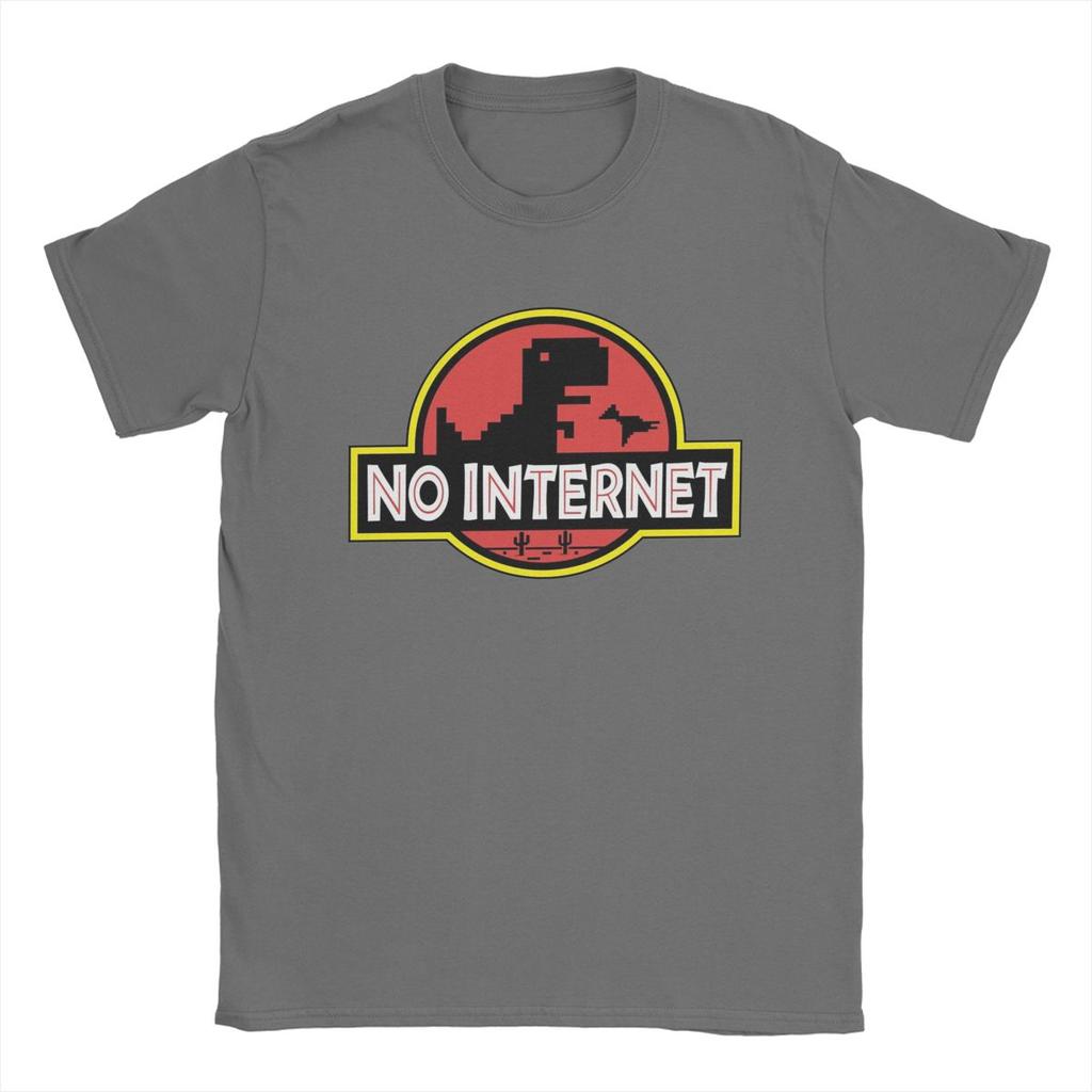 No Internet Park T-Shirt for Men Hipster Pure Cotton Tees O Neck Short Sleeve T Shirts Gift Idea Clothes