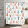 Colorful Leaves Shower Curtain Modern Bathroom Decor Easy Installation Perfect for Any Space
