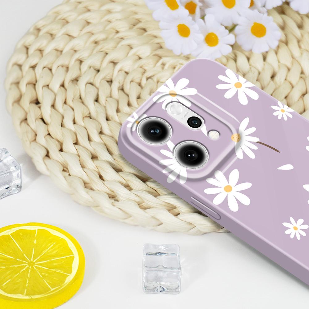 Simple Daisy Phone Case For OPPO Reno 14 14F 13 13F 12 12F 11 11F 10 8 8Z 8T 7 7Z Pro 4G 5G Film Hard Cover