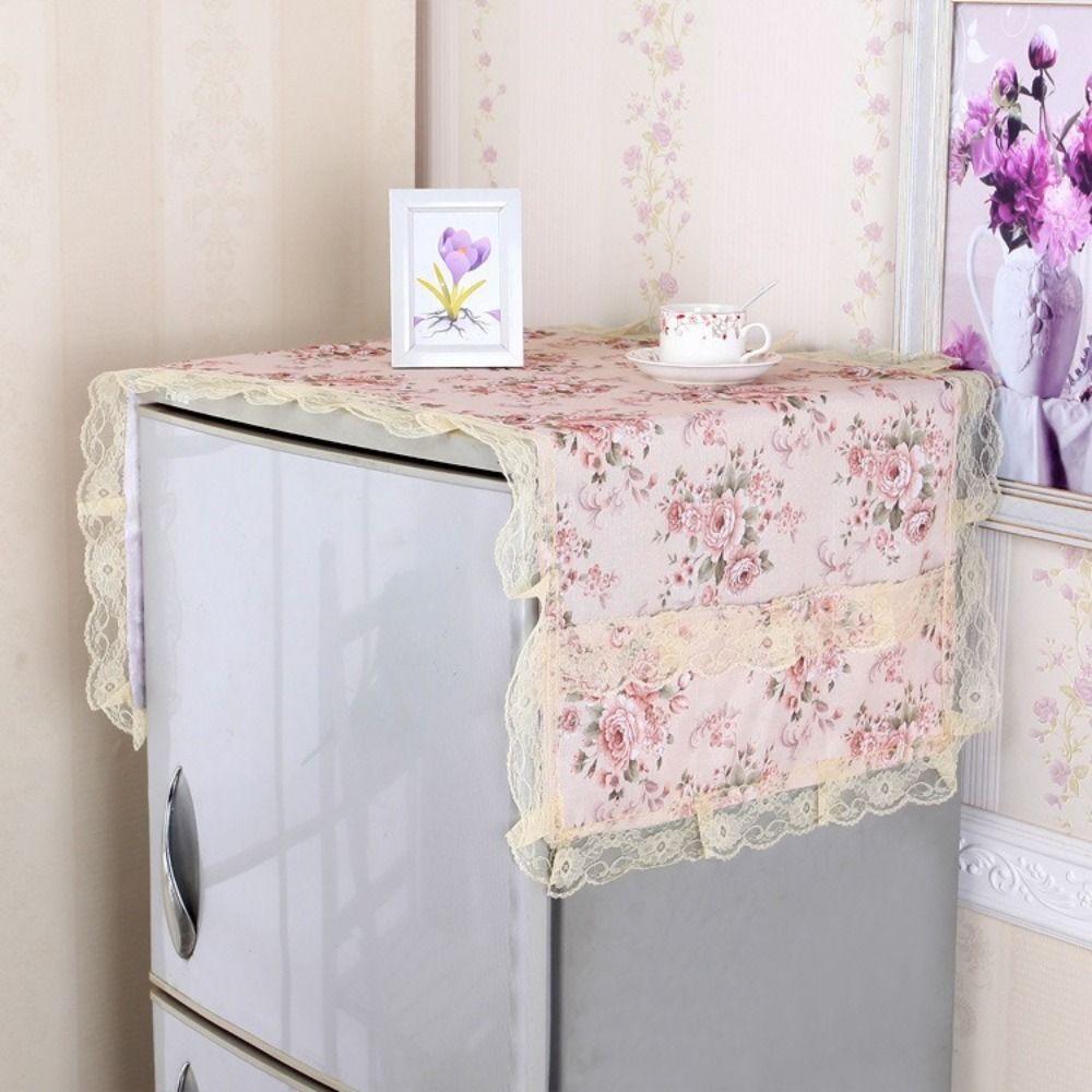 Dustproof Washing Machine Cover Floral Pattern Microwave Oven Cover Appliance Cover Home Decor