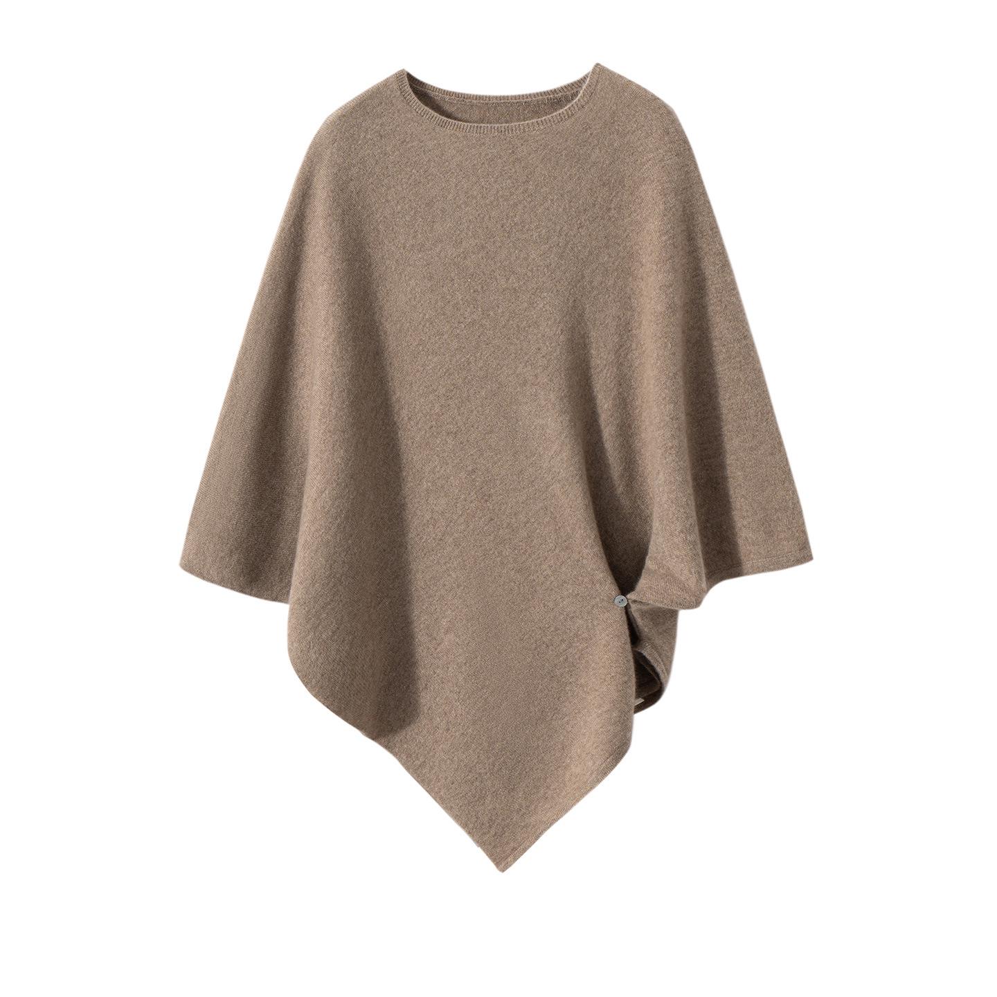 Women`s Pure Cashmere Versatile Buckle Shawl