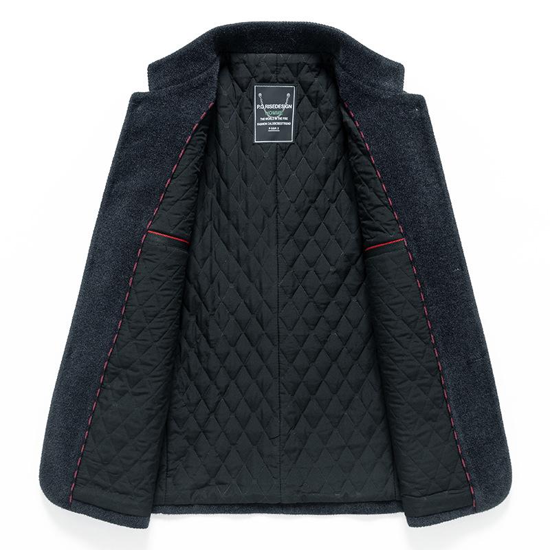 Chenel Autumn and Winter Thickened Stand-up Collar Men's Casual Quilted Gold Mink Jacket Middle-aged Jacket Dad's Jacket Men's Jacket