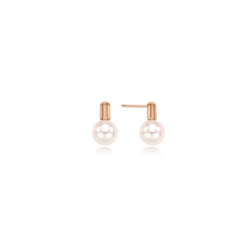 [Rosemont] Silver Pearl Earrings Rc0271