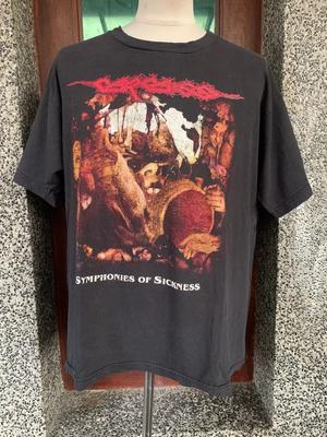 Unisex Shirt Cotton Oversize Large Size New Vintage 90's Carcass Symphonies of Sickness Band Unisex Tshirt Reprint