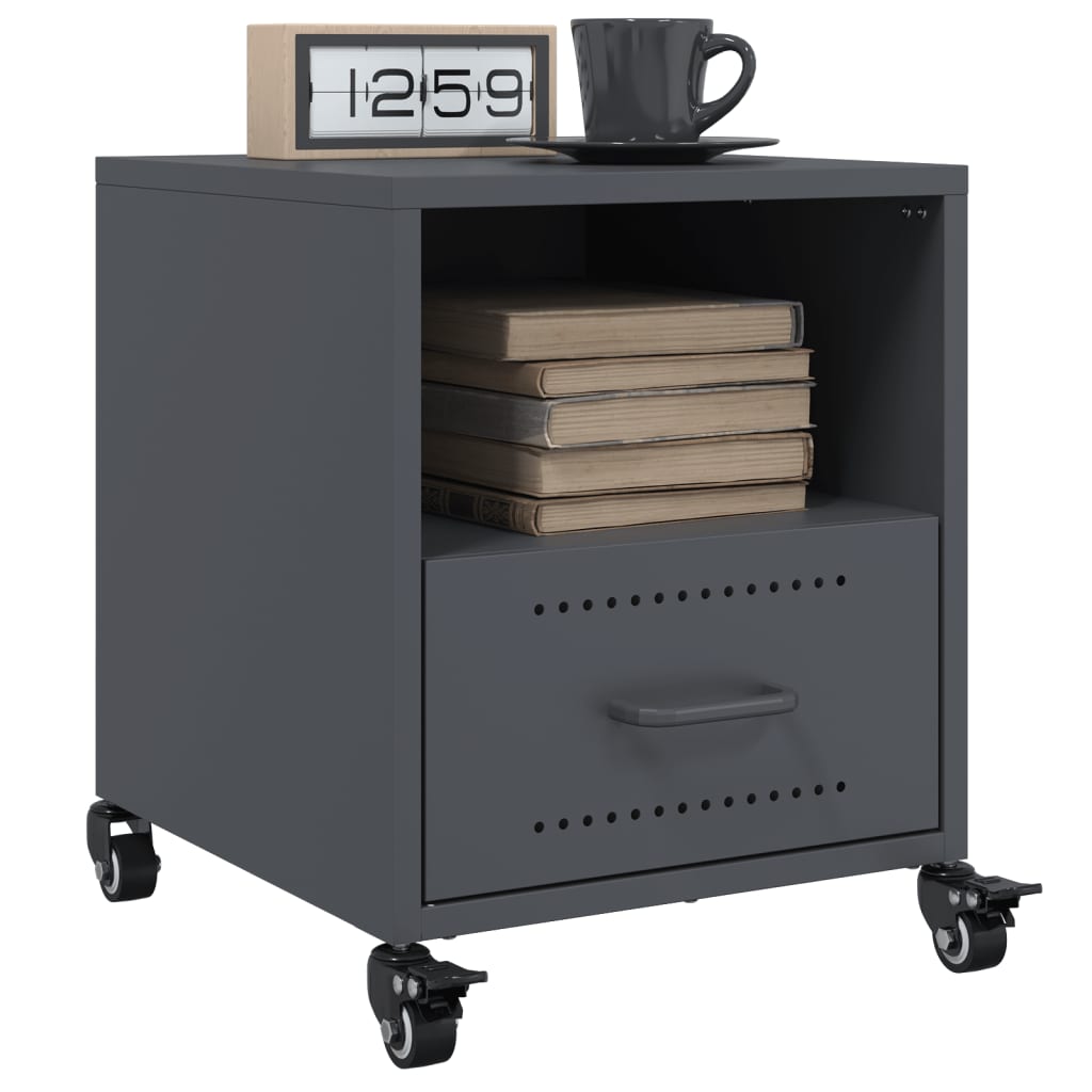 Nightstand Anthracite 36 X 39 X 43.5 Cm Steel