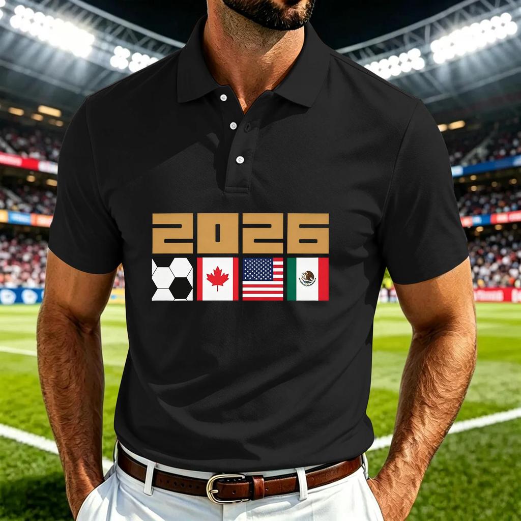 Men's Casual Soccer Print Quick Dry Lightweight Mesh Breathable Short Sleeve Crew Neck T-Shirt for Sports and Outdoor Activities