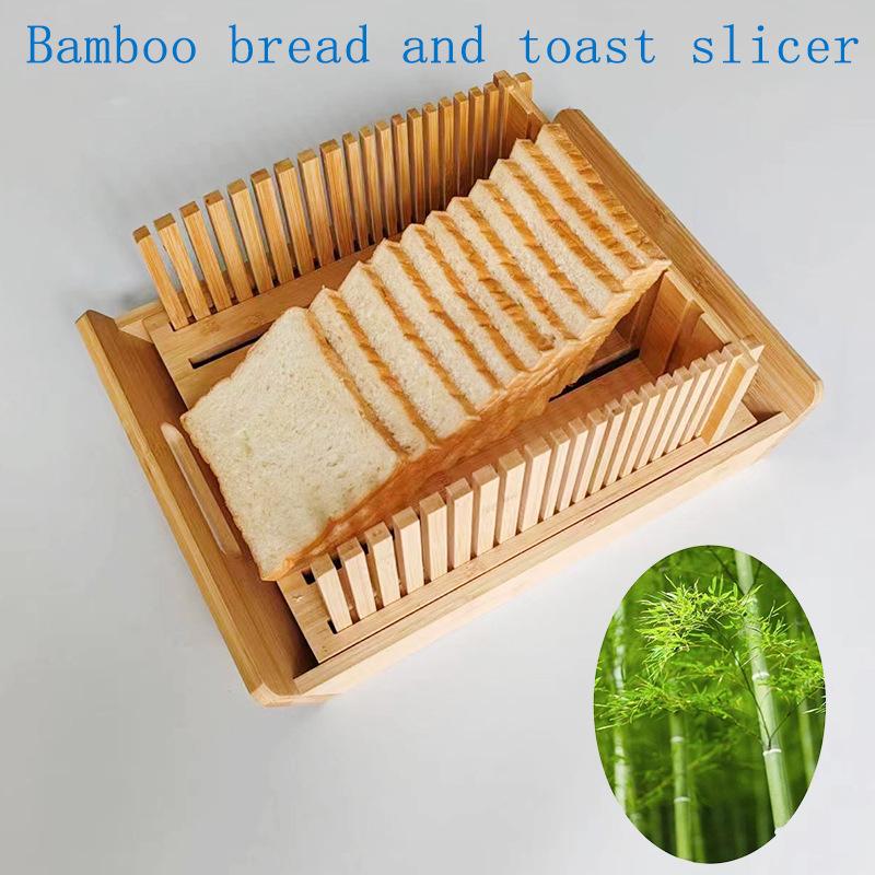 Bamboo Bread Slicer: Home & Commercial Bread Cutting Board for Perfect Toast Slices