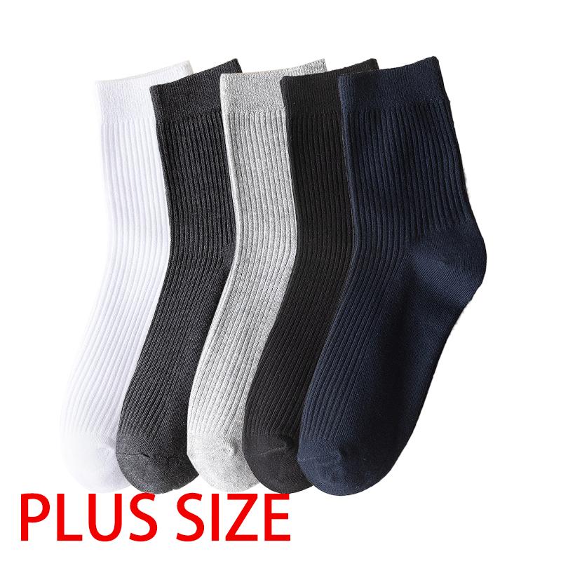 

1/5 пар 36-46 Плюс Высококачественные Мужские Деловые Хлопковые Носки Средняя Вертикальная Полоска Дышащие Спортивные Носки 5 PAIRS