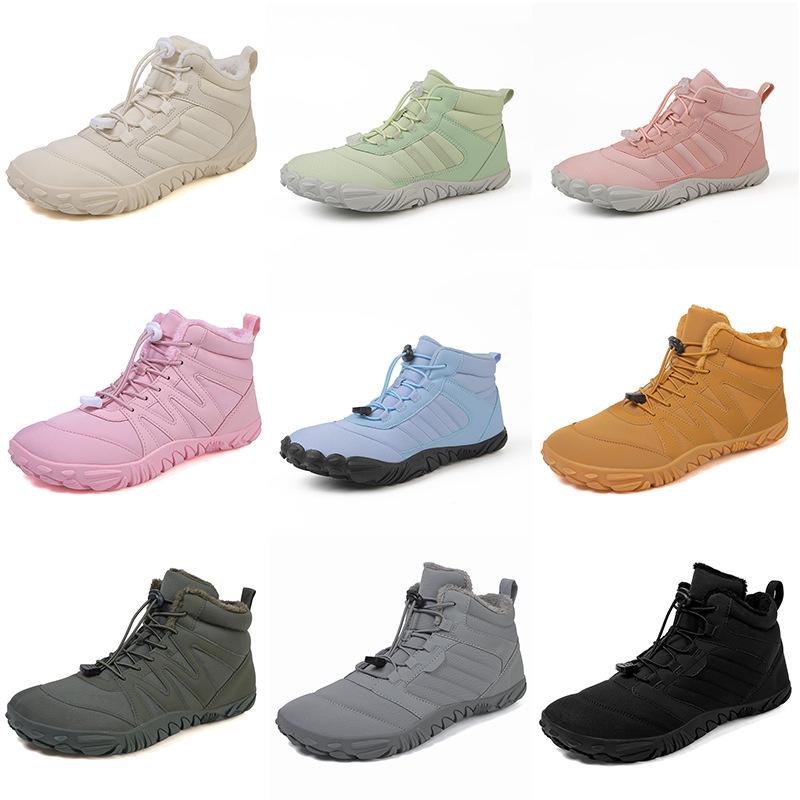 Women's Waterproof Non-Slip Fleece-Lined Boots - Plus Size, Wear-Resistant, Dirt-Resistant, Five-Finger Design