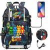 3 Piece School Backpack Set for Students Large Capacity Oxford Cloth Schoolbag with Shoulder Strap and Pencil Case
