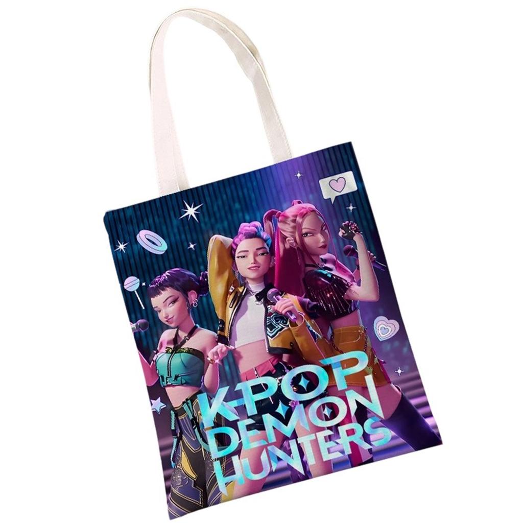 Cartoon Anime Boys And Girls Canvas Bag Shaka Men's Group Hunting Peripheral Double-sided Color Printing Shoulder Bag