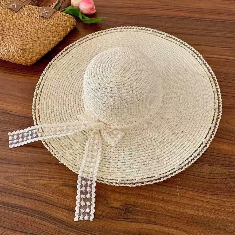 Lightweight Straw Hat Multicolor Sun Block Hat Fashion Big Brim Hat Beach Use