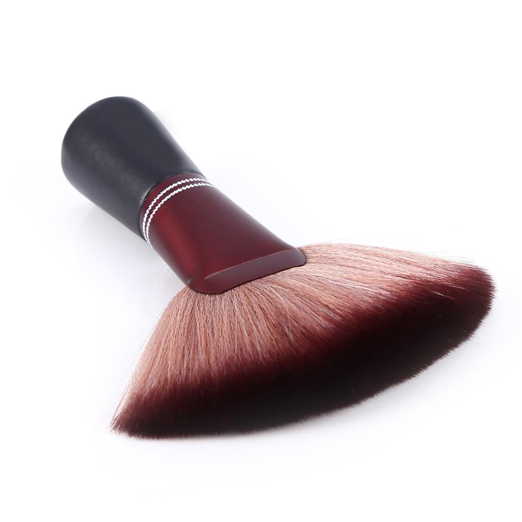 New 1Pcs Barber Neck Dust Clean Brush Professional Barber Cleaning Tool with Wood Handle Salon