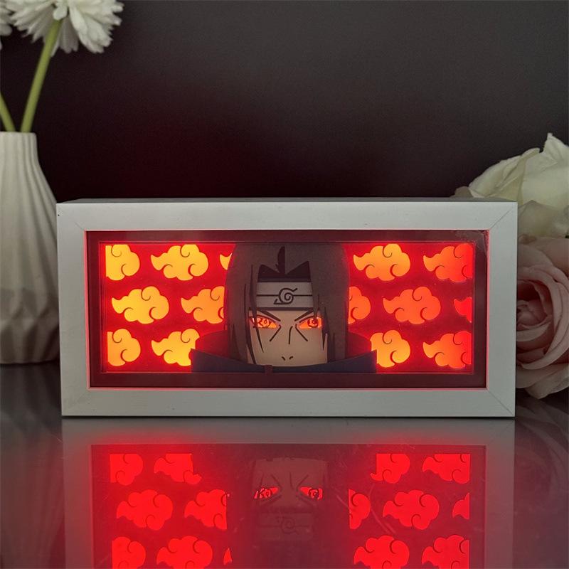 Naruto Anime Paper Carving Lamp: Desktop Ornament & Photo Frame Figurine