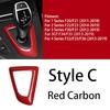 For BMW 1 2 3 4 5 6 Series F10 F18 F20 F21 F22 F23 F30 F31 F32 F35 Carbon Fiber Style ABS Gear Shift Knob Panel Cover Trim Frame