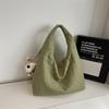 Ladies Casual Korean Style Underarm Bag Single Shoulder Commuter Travel Bag Fabric Leisure Handbag for Women