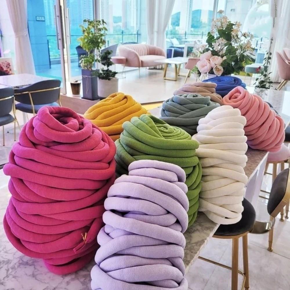2.5cm Chunky Yarn Super Velvet Bulky Yarn Easy Projects Tube Yarn Pet Beds
