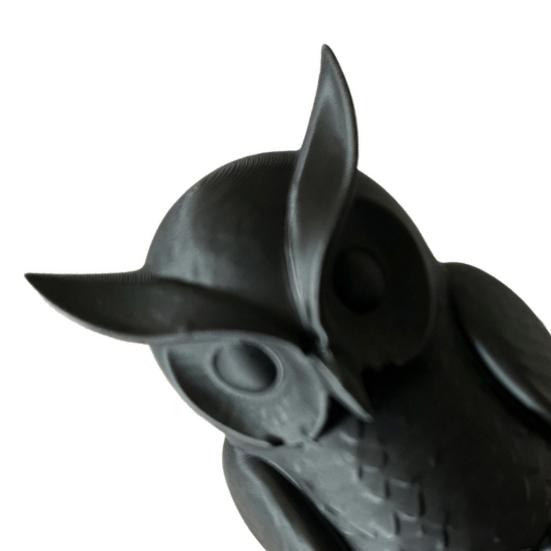 Figura de búho Impresa en 3D Estatua de búho pequeña Animal del bosque coleccionable Adornos de escritorio para decoración de estanterías del hogar y la oficina