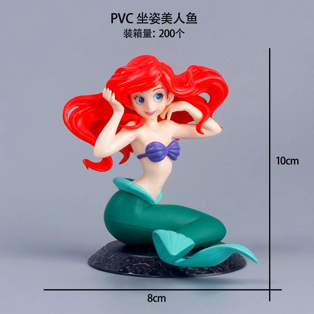 Anime Disney Little Mermaid Ariel Figure Toys Ariel The Princess Charm Collection Desktop Decoration Collection Birthday Gift