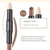 Women's Double Head Dual Nose Shadow Repair High Gloss Powder Concealer Shadow Small V Face