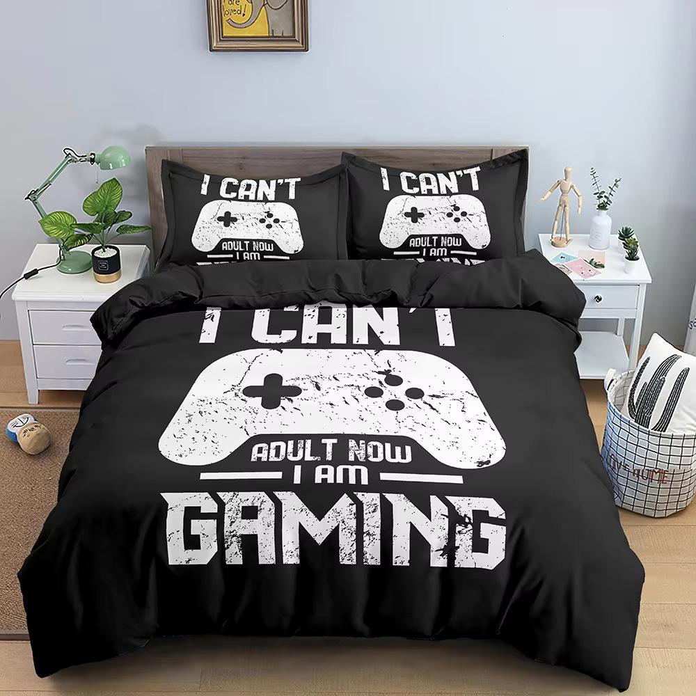 Gaming Console Down Comforter Set Bedding Set 3-piece Duvet Cover Set