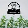 Handmade Vintage Farmhouse Goat Metal Sign Wall Art Custom Rustic Animal Sculpture High Temp Paint