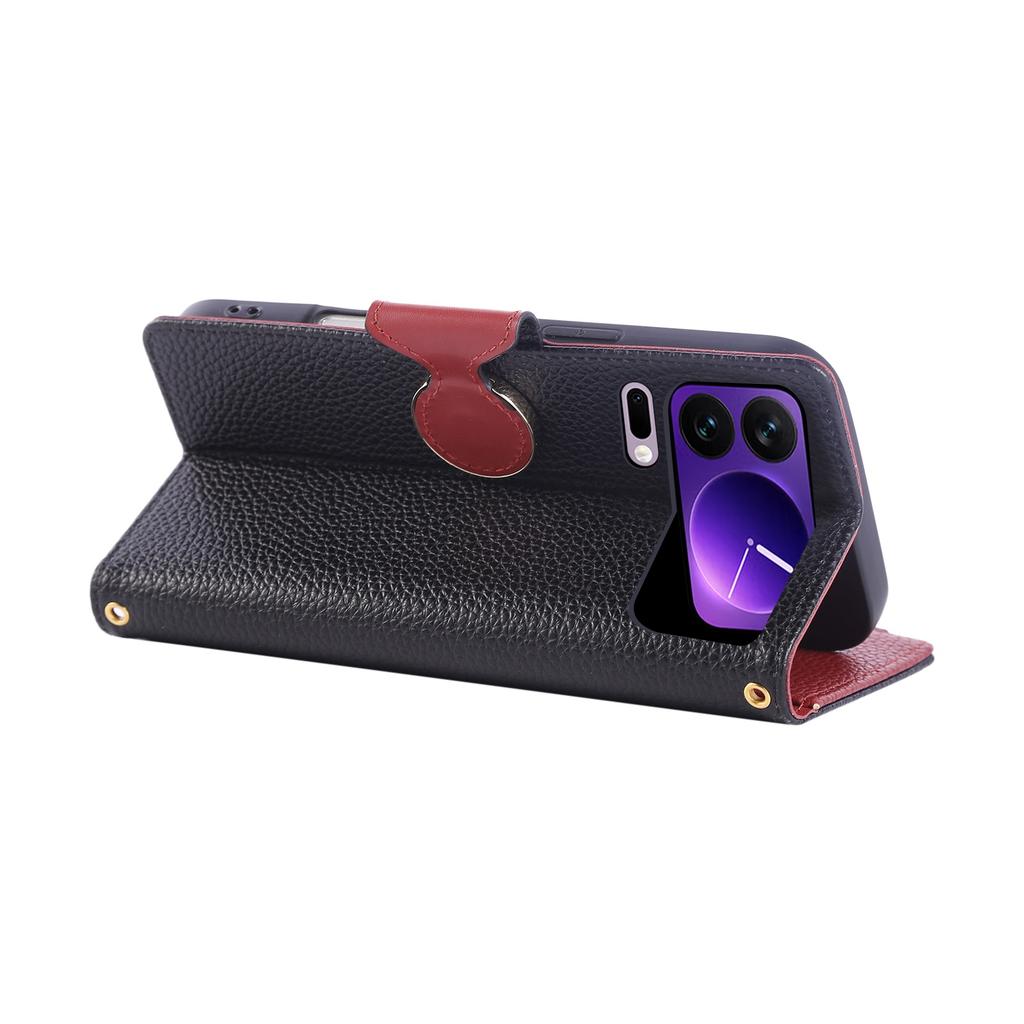 For Xiaomi 17 Pro Case Zipper Wallet Leather Phone Cover with Wrist Strap