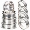 8-Piece Grooved Ring Blanks for Jewelry Crafting Stainless Steel Plain Rings for DIY Projects