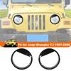 SHINEKA Car Front Headlight Lamp Decoration Cover for Jeep Wrangler TJ 1997 1998 1999 2000 2001 2002-2006 Exterior Accessories