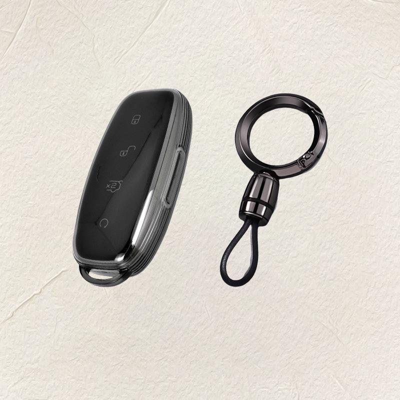 Denza D9 TPU Transparent Car Key Cover - Anti-Fall Protective Shell Accessory