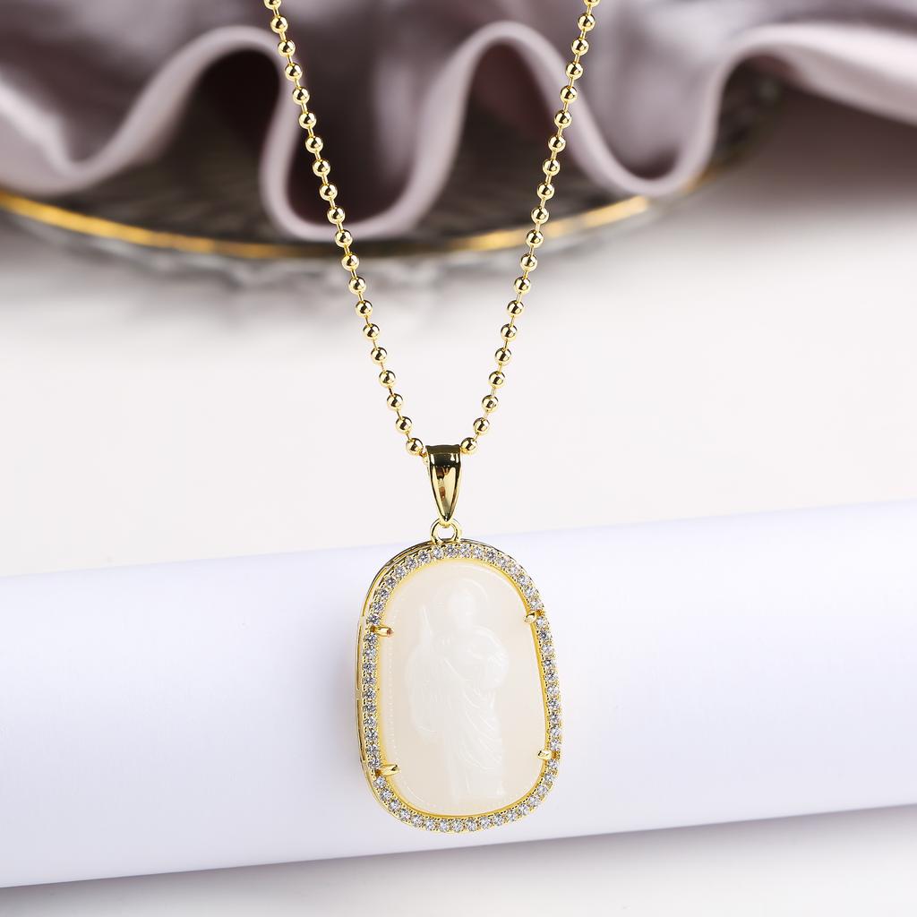 Gold/Silver Hot Sale Religious Style Gold Plated St. Jude Zircon Pendant Necklace Personalized for Man Woman Party Jewelry Gift