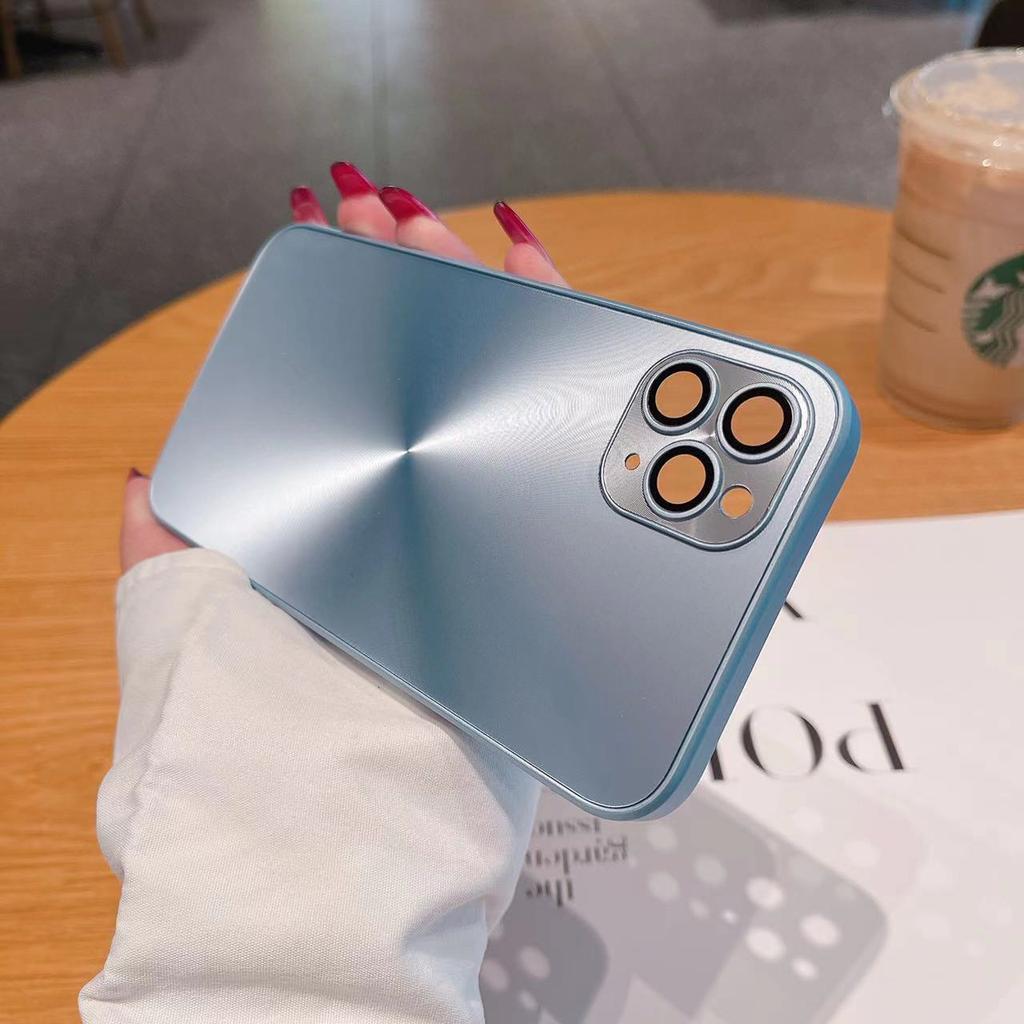 Laser Aurora CD Texture Matte Phone Case For iPhone 17 Air 16 15 14 Plus 13 12 11 Pro Max Lens Protect Bumper Armor Cover