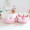 2pcs Adorable Korean-Style Handwoven Storage Basket - Handbag Organizer for Cosmetics, Snacks and Accessories Bowknot Design