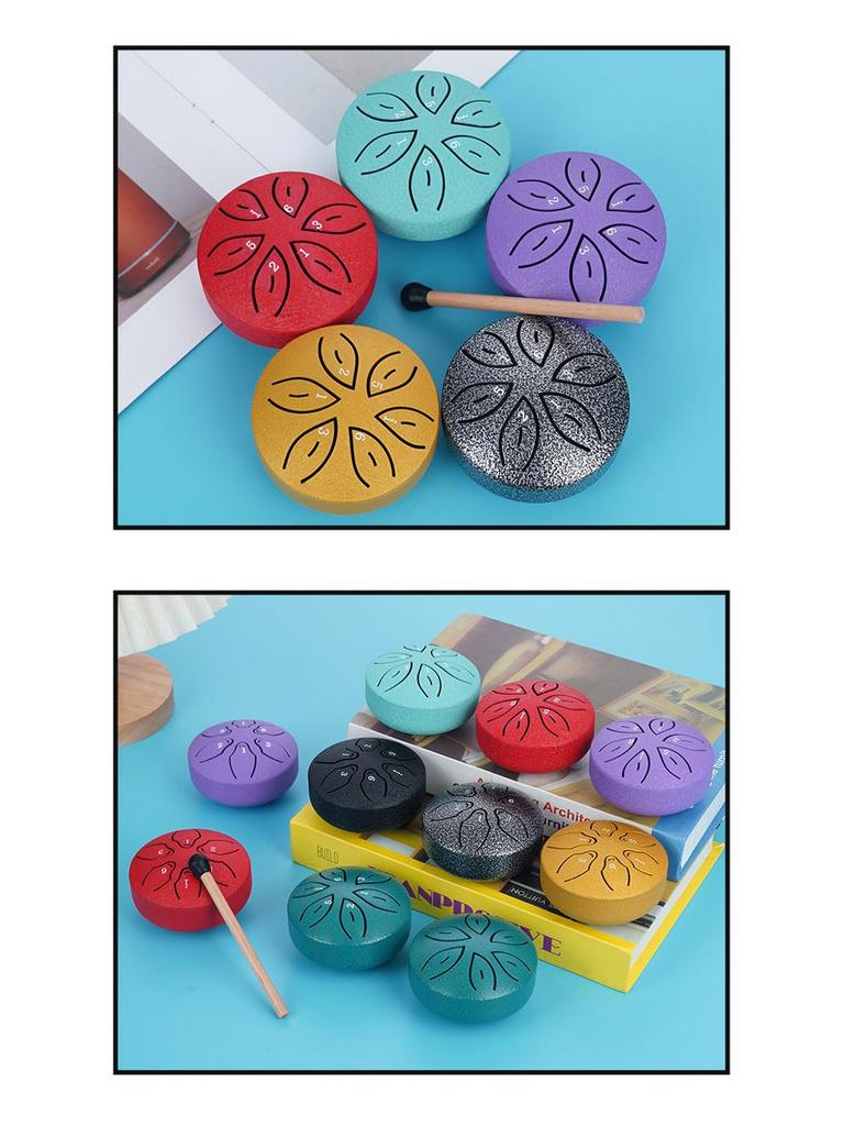 Mini 3-Inch Steel Tongue Drum for Beginners - Children's Percussion Instrument